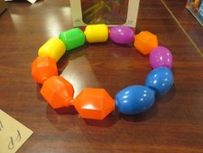 VINTAGE TOY FISHER PRICE snap lock beads BOX 11 pieces