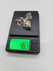 Vintage Sterling Silver Signed LUC 925 Caged Pearl Pendant Necklace — photo 9