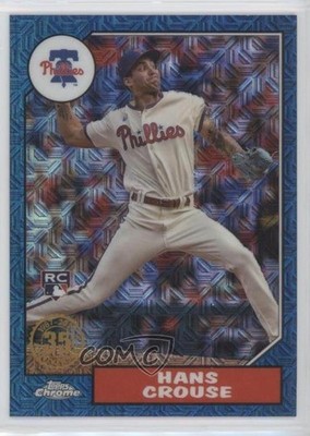 2022 Topps Series 2 Blue Refractor 93/150 Hans Crouse #T87C2-97 Rookie RC ng3