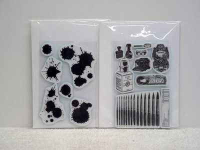 PREOWNED 2 PRIMA STAMP SETS  SPLAT  #580254  &   PEN AND INK  #579159