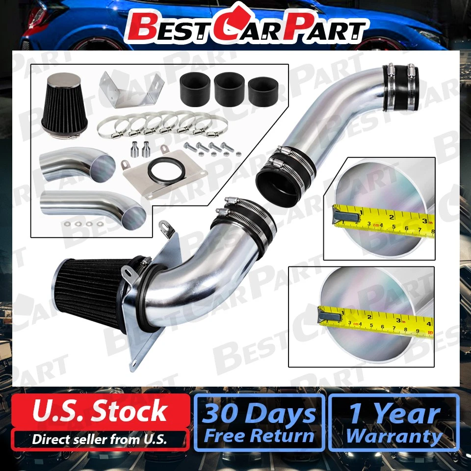 BCP BLACK 1987-1988 Mustang Non-MAF 5.0L V8 Cold Air Intake Racing System+Filter - Image 2 of 4