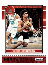 2024-25 Panini Scoot Henderson Base Set NBA Hoops Basketball Card