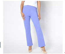 nicole by Nicole Miller - Regular Stretch Ponte Pull-On Pants - Iris - M