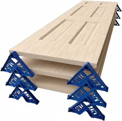 12-Pack Painter Tool Stackable Drying Rack for Doors Trim Polymer 2 inch No Drip