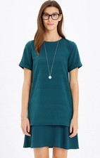 Madewell Slowbeat Shift Women’s Dress Polka Dot Emerald Green Tiered XS Classic