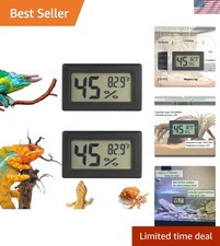 Superior Accuracy Reptile Thermometer  Humidity Meter - Battery Included, 2pcs