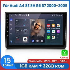 Für Audi A4 8E 8H B6 B7 2000-2009 Autoradio Carplay Android15.0 GPS Navi BT DAB+