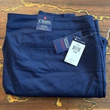 Chaps Womens Plus Size Icon Blue Pants Perfectly Polished Mid Rise 24W Short NWT