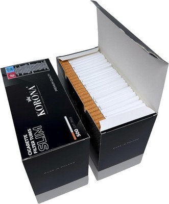 cigarette tubes poundland Korona SLIM Cigarette Filter Tubes 6,8 mm diameter - 1000 Tubes,White