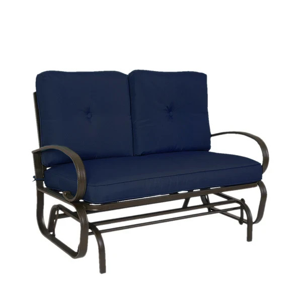 Kozyαrd Cozy 2-Person Rocking Glider Bench w/ Cushions – Outdoor Swing Seat