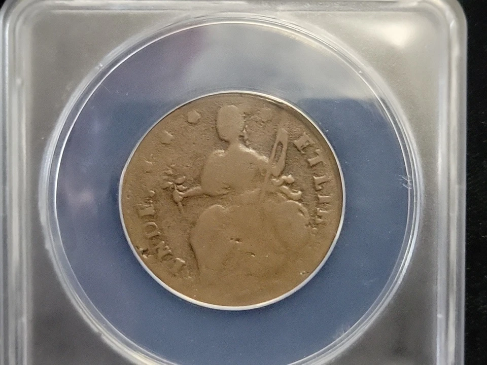 1787 Connecticut Colonial Copper Draped Bust Left ANACS VG10 | Early US - Image 4 of 4