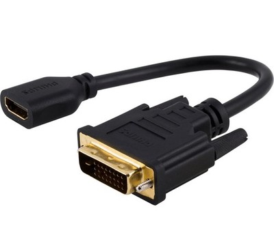 Philips DVI to HDMI Adapter 2 Pack, 4K @ 30 Hz, Works with Smart TVs