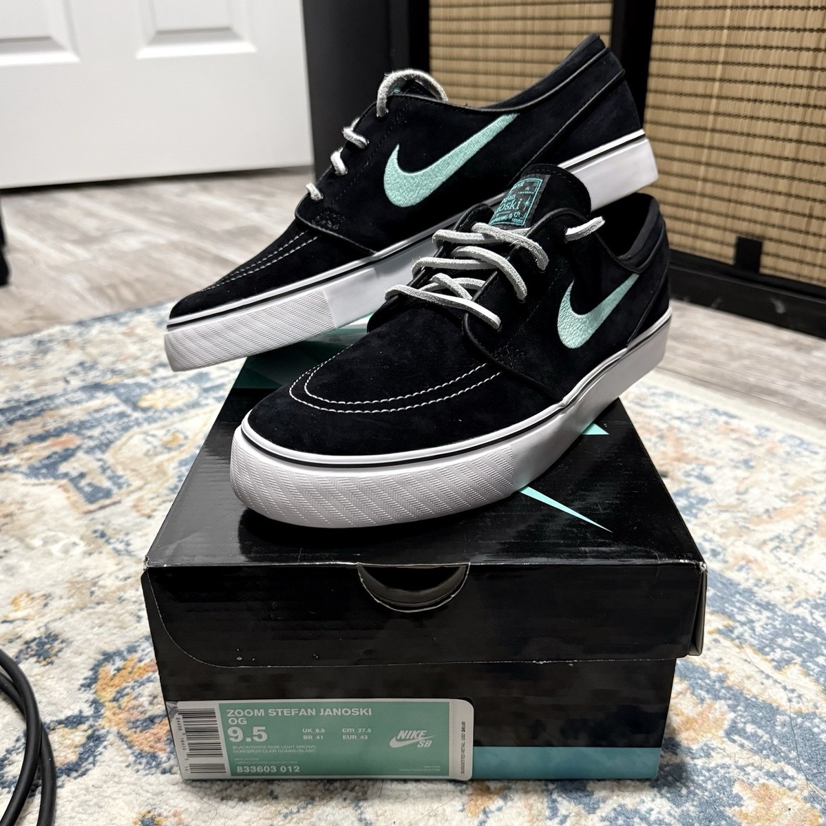 Nike Zoom Stefan Janoski SB Black Mint 9.5 - Official Rare Promo