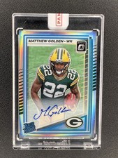 MATTHEW GOLDEN 2025 DONRUSS OPTIC RATED ROOKIE HOLO PRIZM RC AUTO /199 PACKERS