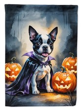 Caroline's Treasures Boston Terrier Puppy Halloween Garden Flag DAC8406GF