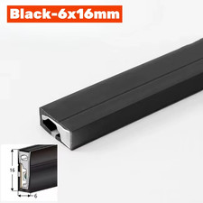 1-5M Black Silicone Tube LED Neon Light DC12V Flexible Recessed Diffuser Channel