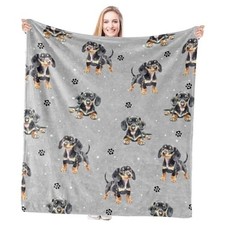 Blanket Lovers Gifts, Weiner Dog Throw Blanket for Home 50" x 60" Dachshund