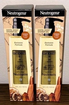 Neutrogena Rainbath Shower & Bath Gel Santal Scent 40 oz Lot of 2 SAME DAY SHIP