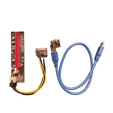 FebSmart PCI-E Riser PCIe Ver 006C 6 PIN 16x to 1x Powered Riser Adapter Card