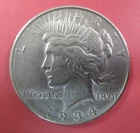 1934 D Peace Silver Dollar / 90% Silver / SK0032