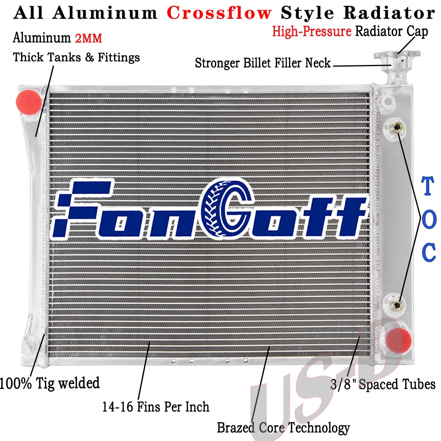 3 Row Radiator For 1988-93 Chevy GMC C/K 1500 2500 3500 1992-95 Suburban 5.7L V8