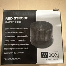 W Box Technologies 0E-STROBERPR Red Rainproof Strobe Beacon Light
