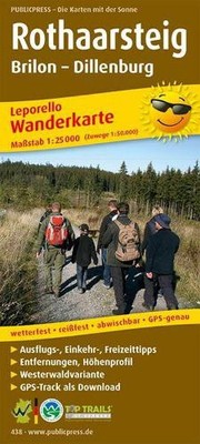 Rothaarsteig, hiking map 1:25,000 (Map) (UK IMPORT)