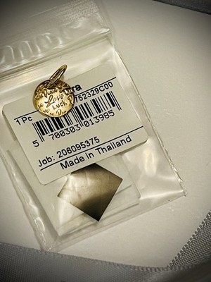 Authentic Pandora 14k Gold Peace, Love & Luck Dangle Charm