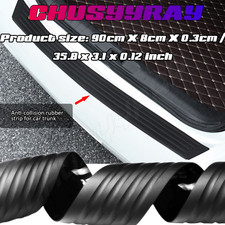 Rubber Rear Bumper Protector Trim Strip Car Trunk Sill Guard Scratch