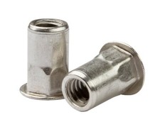 Rivet Nut Half Hex CAH M6-1.0 x 4.2 Low Carbon Steel Z3 (75 Pieces)