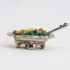 Dollhouse Miniature Side Dish of Peas and Carrots