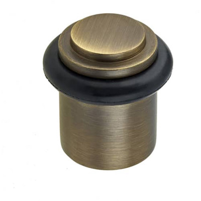 Antike Messing Stufen Türstopper für elegante Wohnkultur - massives Messing & Gummi