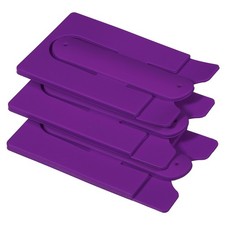 3pcs Flexible Silicone Paper Holder Case with Back Sticker, Purple