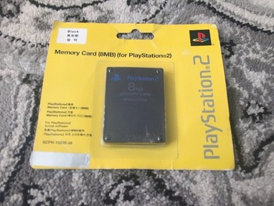 PS2 Memory Card Schwarz 8MB Offiziell Original Sony PlayStation SCPH-10020 NEU