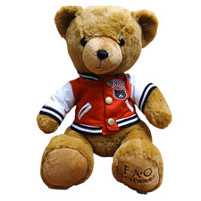 FAO Schwarz Brown 12" Teddy Bear With 1862 Anniversary Varsity Jacket