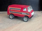 Vintage 1970s Tonka Red Metal Van #55450 USA Pressed Steel Toy Truck