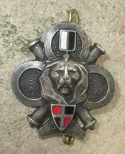 C.I. 61° R.A et 35° R.I, émail, anneaux, homologation en bas