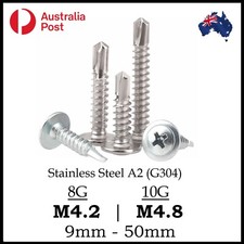 8G 10G Self Drilling Wafer Head Phillips Screw s Tapping Stainless Steel A2 G304