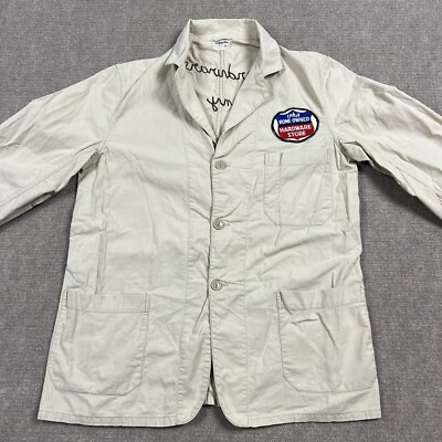 Vintage 50s Hardware Store Canvas Chore Jacket Size 40 Chain