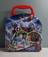 Marvel Avengers Sidewalk Chalk In 2D Tin Box with Handle - Factory Sealed NEW