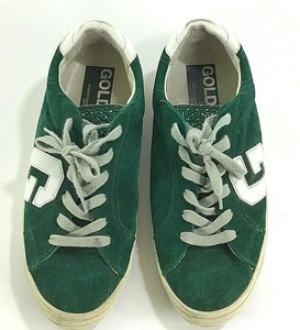golden goose green suede