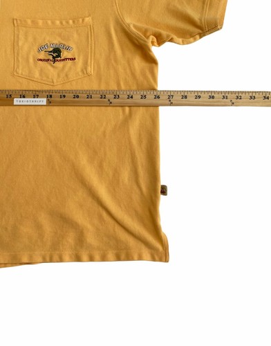 VTG Joe Marlin Original Outfitters Yellow Cotton T-Shirt with Pocket - Men's XL - Picture 6 of 7