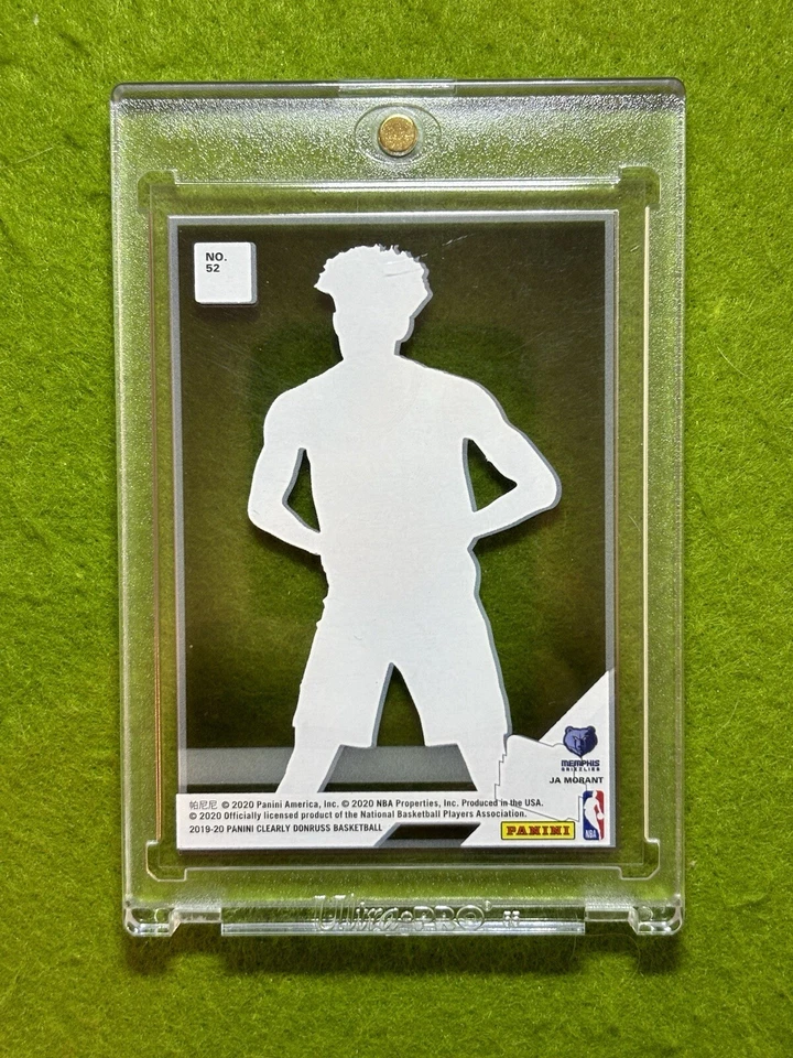 Ja Morant CLEAR RATED ROOKIE CARD JERSEY #12 GRIZZLIES  2019 Donruss Clearly RC - Image 2 of 4