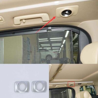 RearDoor Speaker Cover Trim 2pcs Frame For Toyota Alphard 2015-2022 Matte Silver