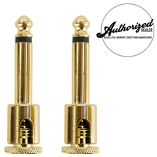 (2 Pack) George L's .155 Right Angle Unplated Brass Solderless Cable Plugs