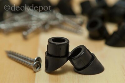 Deckorators Angled Round Baluster Stair Connectors (20 Pack) Black