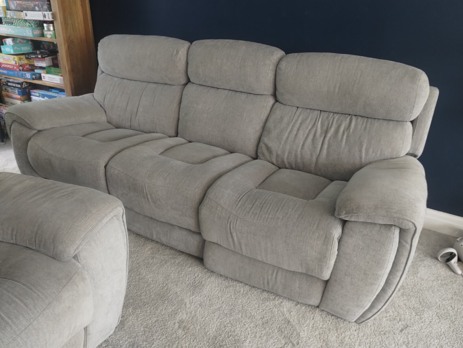 Sofology 3 seater electric recliner sofa & armchair fabric eBay