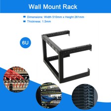 Image of 6U Wall Mount Network Cabinet Open Frame 19 Server Equipment Rack 320-500mm new