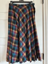 Vintage Century of Boston 60's Plaid Pleated Skirt 8 TX12
