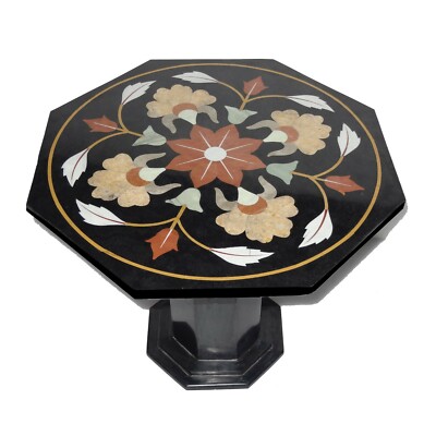 24 '' Marmor Table Top Mit Marmor Ständer Handmade Pietra Dura Heim Dekor